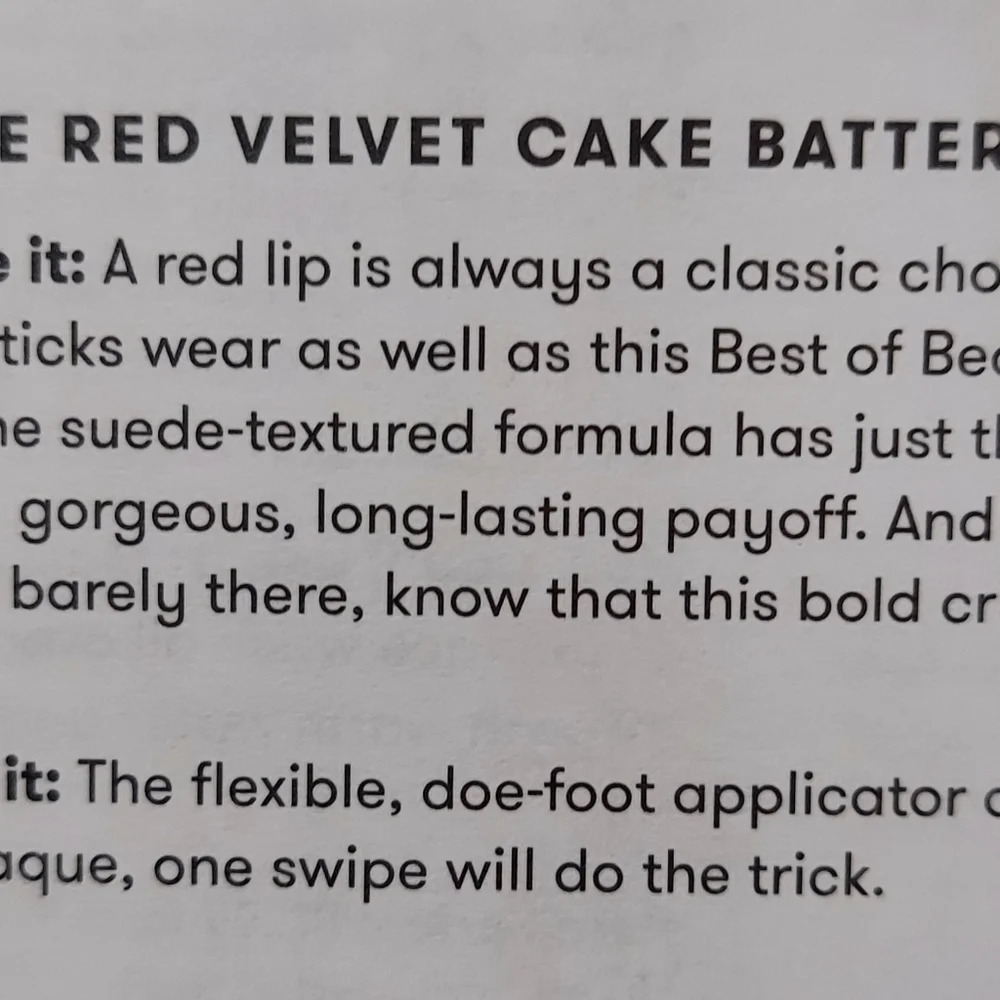 Pound cake red velvet cake batter lipstick - Picture 3 of 3